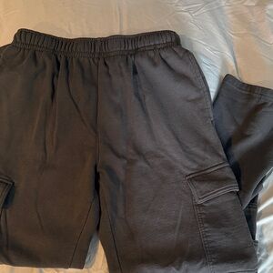 Garage Charcoal Grey Cargo Sweatpants
